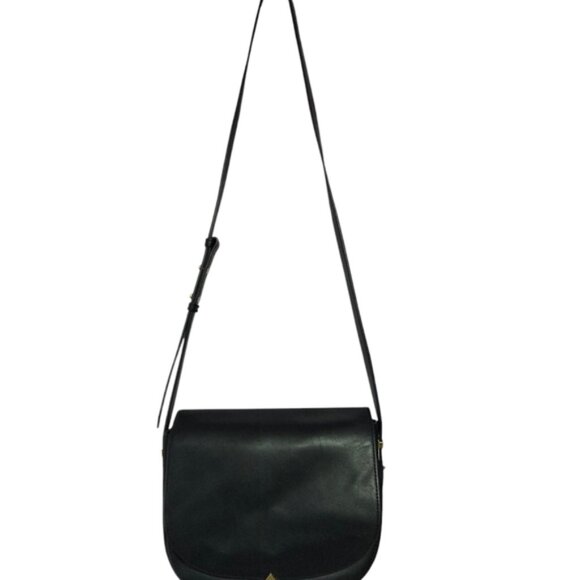 Elegant Brian Atwood Black Leather Crossbody Bag - Picture 1 of 16